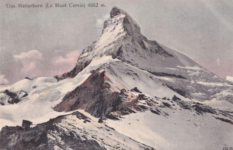 Das Matterhorn Le Mont Cervin Switzerland Old Postcard