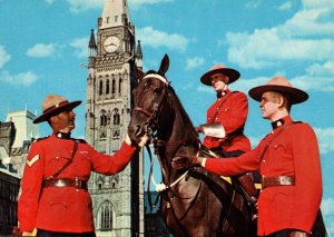 RCMP in Front of Parliament Buildings,Ottawa,Ontario,Canada