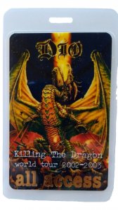 Dio Killing The Dragon Backstage Pass 2002 Vintage Hard Rock Heavy Metal Music