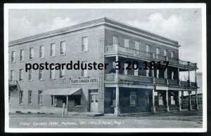 h3727 - MATTAWA Ontario Postcard 1930s Trans Canada Hotel