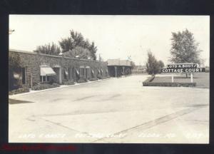 RPPC LOYD A BOOTS COTTAGE COURT MOTEL VINTAGE ADVERTISING REAL PHOTO POSTCARD