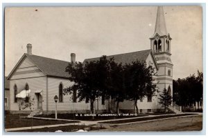 Flandreau South Dakota SD Postcard RPPC Photo ME Church 1916 Posted Antique