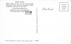 Sidney Ohio 1960s Postcard Motel LaBelle