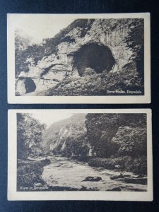 Staffordshire 2 x DOVEDALE & DOVE HOLES - Old Postcard by Aldwych