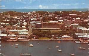 Aerial View of Bermudiana Hotel and Waterfront Bermuda 1973 