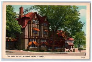 c1940's Fox Head Hotel Niagara Falls Ontario Canada Vintage Unposted Postcard 