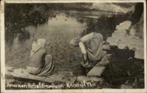 Randolf WI American Relief Commission c1915 Real Photo Postcard