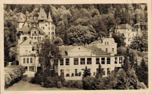 Czech Republic Mariánské Lázně Kávarna Bellevue Marienbad RPPC 06.88