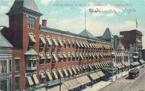 United States New York Osburn House Y.M.C.A. in distance Rochester 1910 tramway 