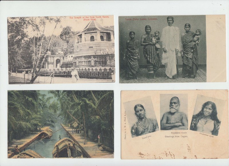CEYLON SRI-LANKA ASIA 56 Vintage Postcards Pre-1930 ALL POOR CONDITION (L2721)