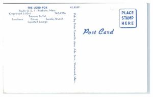 The Lord Fox Restaurant, Foxboro, MA Postcard