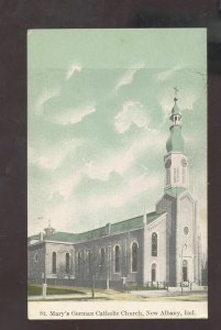 NEW ALBANY INDIANA ST. MARY'S GERMAN CATHOLIC CHURCH VINTAGE POSTCARD