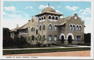 School Of Music Phoenix Arizona Vintage Postcard C217