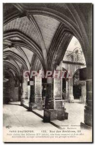 Paris Postcard Old Place Archives Small cloister of Billets