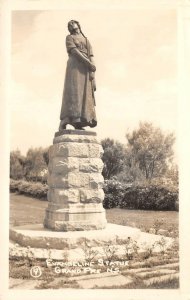 RPPC Evangeline Statue, Grand Pre, Nova Scotia Longfellow c1940s Vintage Photo