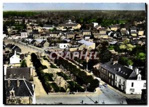 Modern Postcard La Guerche de Bretagne La Rue de Nantes and garden plants