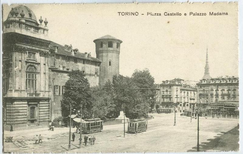 Torino, Piazza Castello e Palazzo Madama, early 1900s 