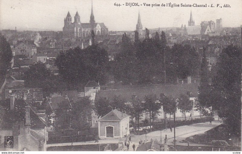 DIJON, Cote d'Or, France, 1900-1910s; Vue Prise De L'Eglise Sainte-Chantal