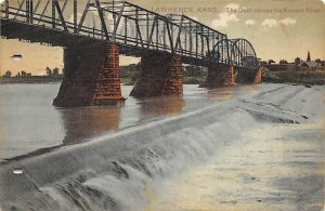 The dam across the Kansas River Lawrence Kansas