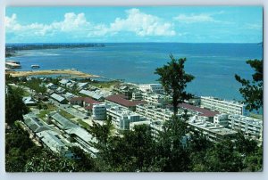 Kota Kinabalu Malaysia Postcard Aerial View of Jesselton North Borneo c1950's