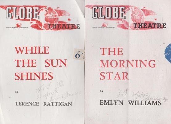 While The Sun Shines Morning Star London Globe Old Theatre 2x WW2 War Programme