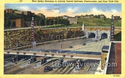 Entrance To Lincoln Tunnel in Weehawken, New Jersey
