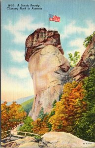 postcard North Carolina - Chimney Rock, A Scenic Beauty