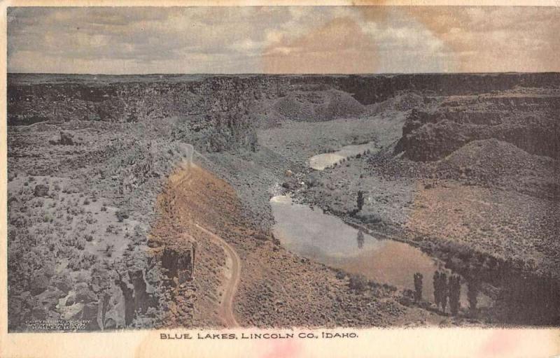 Lincoln Co Idaho Blue Lakes Birdseye View Antique Postcard K84019