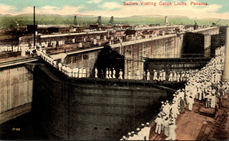 Panama Canal Sailors Visiting Gatun Locks