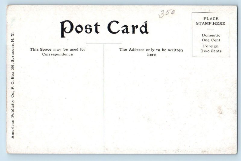 Springfield Massachusetts Postcard Central High School Exterior Building c1910