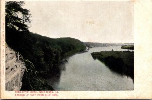 Illinois Dixon Looking Up Rock River From Blue Rock