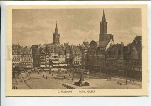 438016 FRANCE Strasbourg Kleber place TRAM Vintage postcard