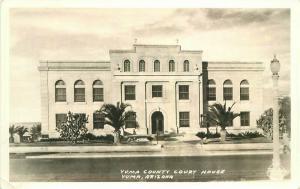 Arizona 1930s Yuma County Court House RPPC Photo Postcard Frasher 3260