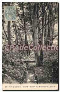 Postcard Old Foret Meudon Chaville Riviere du Restaurant Barraud