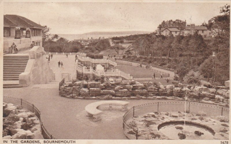 BOURNEMOUTH, THE GARDENS, Hampshire, Dorset - Vintage POSTCARD