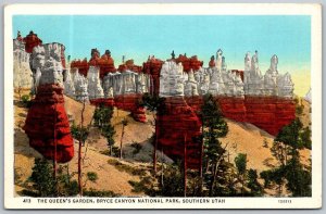 Bryce Canyon National Park Southern Utah 1940s Postcard Queen's Garden