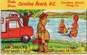 11128 Comic Risque Postcard, Carolina Beach, North Carolina