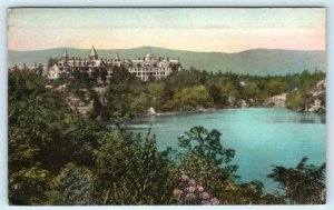 LAKE MINNEWASKA, NY ~ Handcolored THE WILDMERE 1936 Ulster County  Postcard