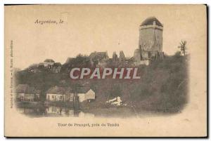 Old Postcard Prison Argenton Tower Prunget near Tendu