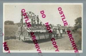 El Dorado KANSAS RPPC '12 COUNTY FAIR Parade Float GIRLS nr Wichita FAIRVIEW TWP