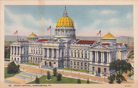 Pennsylvania Harrisburg State Capitol Building 1941 Curteich