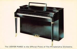 Philadelphia PA Lester Betsy Ross Model 142 Spinet in Ebony Piano Postcard