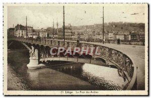 Old Postcard Liege Arches Bridge