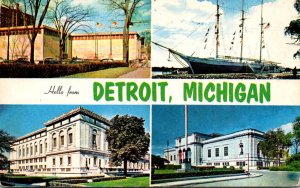 Greetings From Detroit Michigan Split View