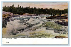 c1910 Pabineau Falls Near Bathurst New Brunswick Canada Posted Postcard