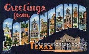 San Antonio, Texas USA Large Letter Town Unused 