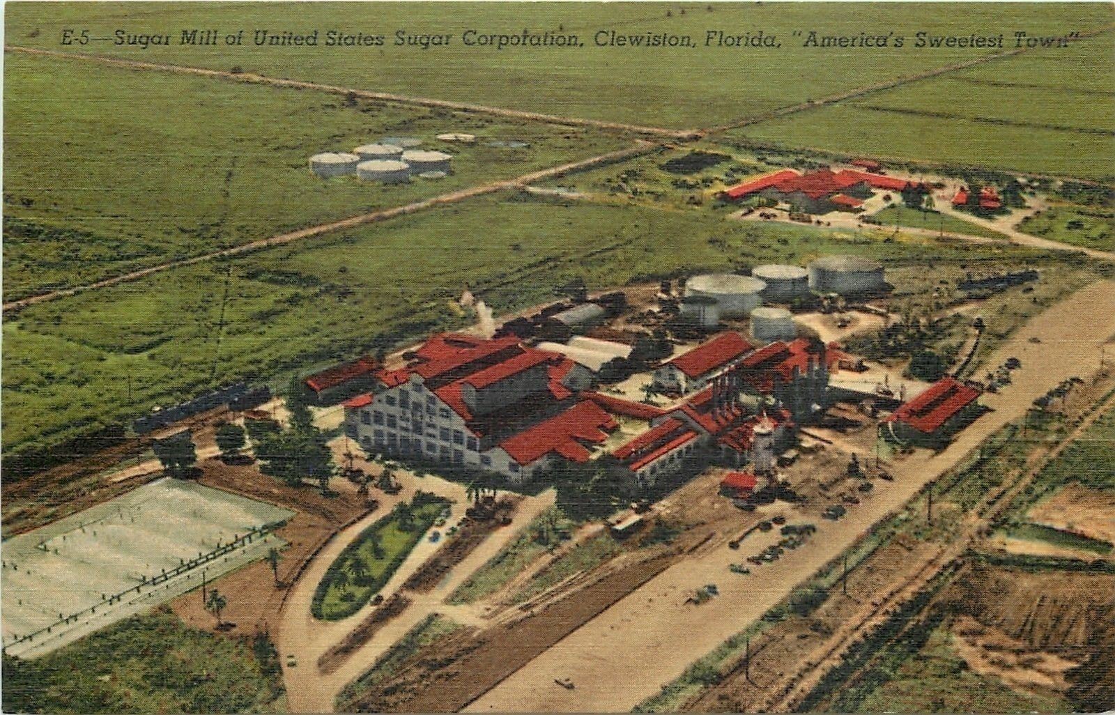 Clewiston FloridaAerial View Sugar MillUS Sugar CorpFactory1940s