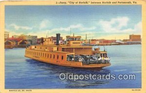 Ferry City of Norfolk Portsmouth, VA USA Ship Writing on back 