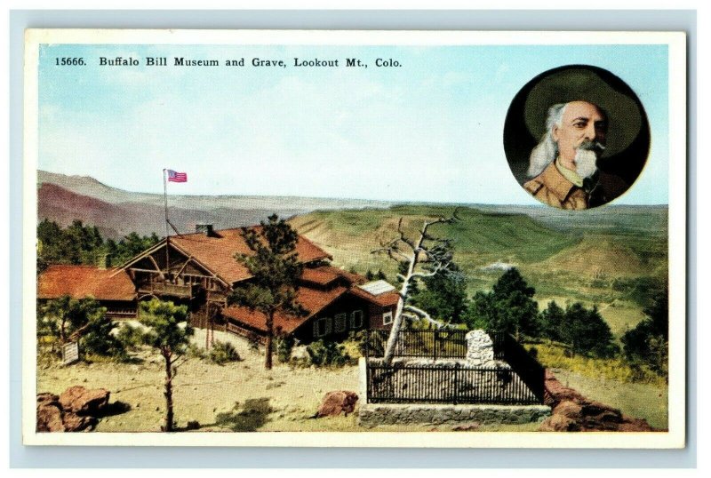 Vintage Buffalo Bill Grave Lookout, MT Co Postcards F103 