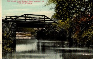 Illinois Aurora Mill Creek and Bridge